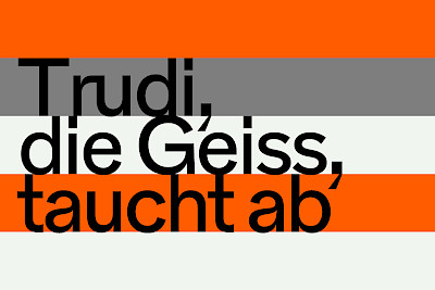 Trudi, die Geiss, taucht ab